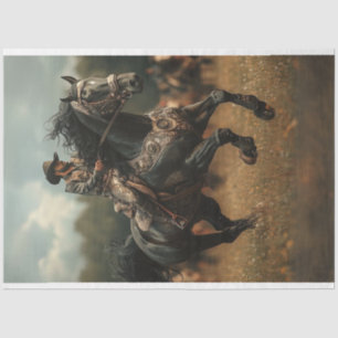 Decoupage Steampunk Cowboy Horse Rodeo  Tissue Paper