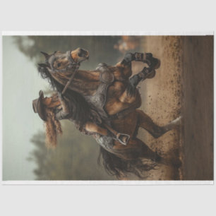 Decoupage Steampunk Cowgirl Horse Rider  Tissue Paper