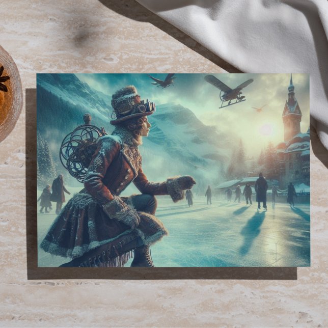 Decoupage Steampunk Fantasy Winter Messenger Tissue Paper (Creator Uploaded)