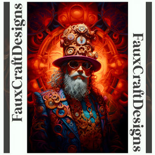 Decoupage Steampunk Hippy Male Faux Ink 034 Tissue Paper