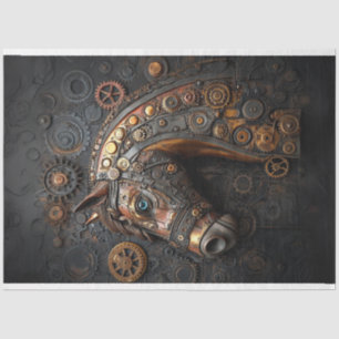 Decoupage Steampunk Iron Horse  Tissue Paper