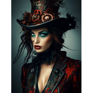 Decoupage Steampunk Victorian Beautiful Woman  Tissue Paper