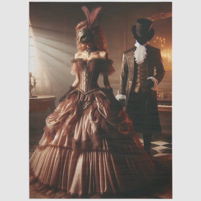 Decoupage Steampunk Victorian Fantasy Masquerade  Tissue Paper (Creator Uploaded)