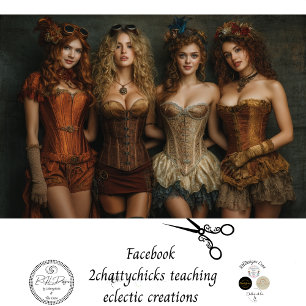 Decoupage Steampunk Victorian Fashion Women Corset Tissue Paper