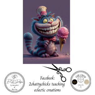 Decoupage Striped Cat from Wonderland Inspiration Tissue Paper