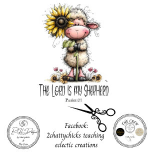 Decoupage Sunflower Sheep Lord is my Shepard Tissue Paper