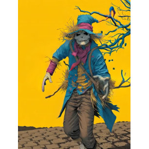 Decoupage Surreal Scarecrow Skull Face  Tissue Paper