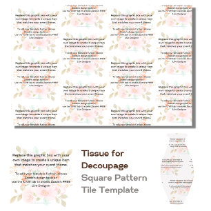 Decoupage Template for Designing Your Own Pattern  Tissue Paper