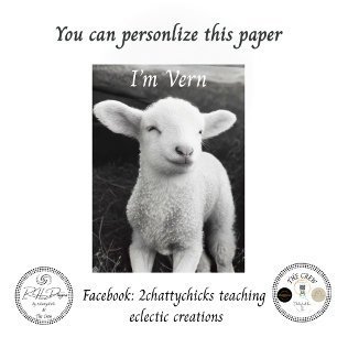 Decoupage The Viral Lamb Named VERN Tissue Paper