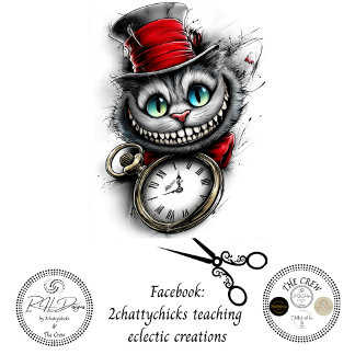 Decoupage Timekeeper Cat Pocket Watch Red Hat  Tissue Paper
