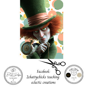 Decoupage Timekeeper Character Pocket Watch Hat Tissue Paper