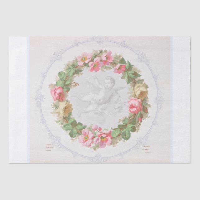 DECOUPAGE TISSUE PAPER : CEILING MEDALLION (Front)