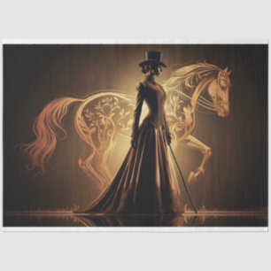 Decoupage Tissue Paper Equestrian Gothic Victorian