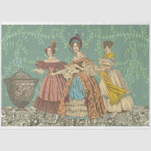 Decoupage Tissue Paper - French Fashions (Front)