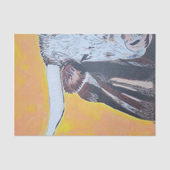 decoupage tissue paper, Long Horn Paper (Front)