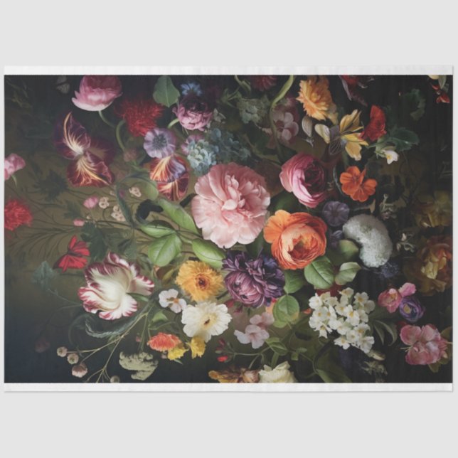 Decoupage Tissue Paper- Petal Cascade Paper (Front)