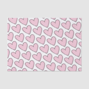 Decoupage Tissue Paper - Pink Hearts