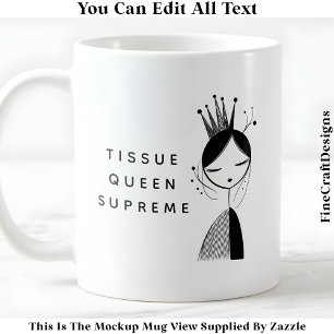 Decoupage Tissue Paper Queen 032 Novelty Craft Coffee Mug