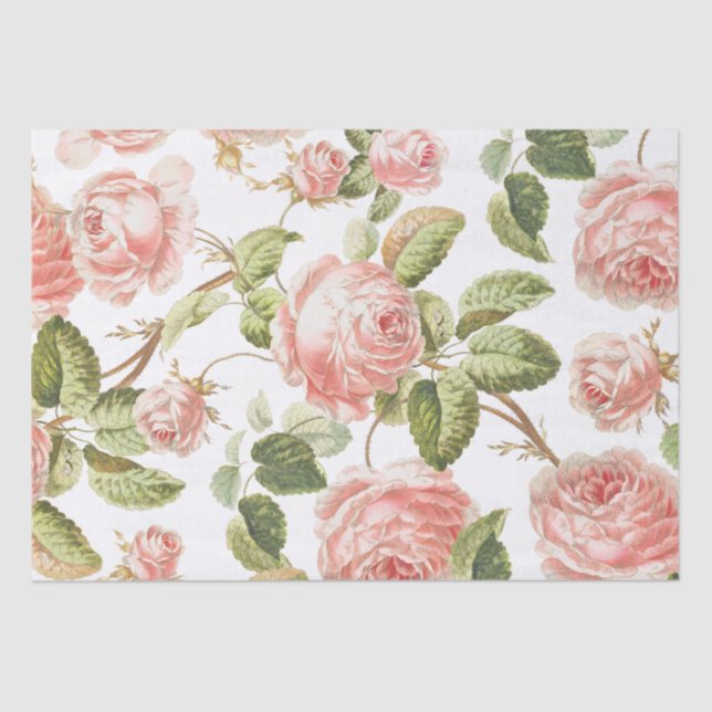 DECOUPAGE TISSUE PAPER : ROSES (Front)
