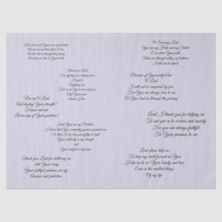 Decoupage Tissue with Christian Prayers Paper