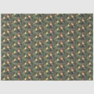 Decoupage Two Colourful Birds Tissue Paper