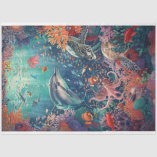 Decoupage Underwater Ocean Sealife Tissue Paper