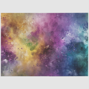 Decoupage Vibrant Coloured Purple Blue Yellow Gree Tissue Paper