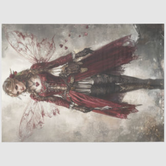 Decoupage Victorian Fairy Intricate Lace Wings Tissue Paper