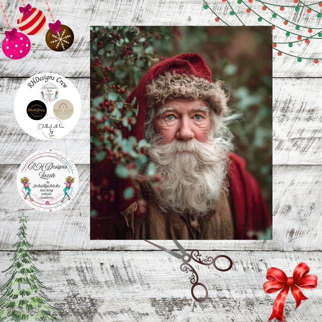 Decoupage Vintage Santa Clause Christmas Scene Tissue Paper (Creator Uploaded)