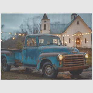Decoupage Vintage Truck Old Time Church Revival Tissue Paper
