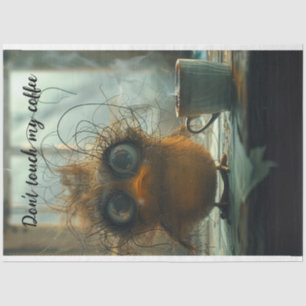 Decoupage Wackadoodle Don't Touch My Coffee Bird Tissue Paper