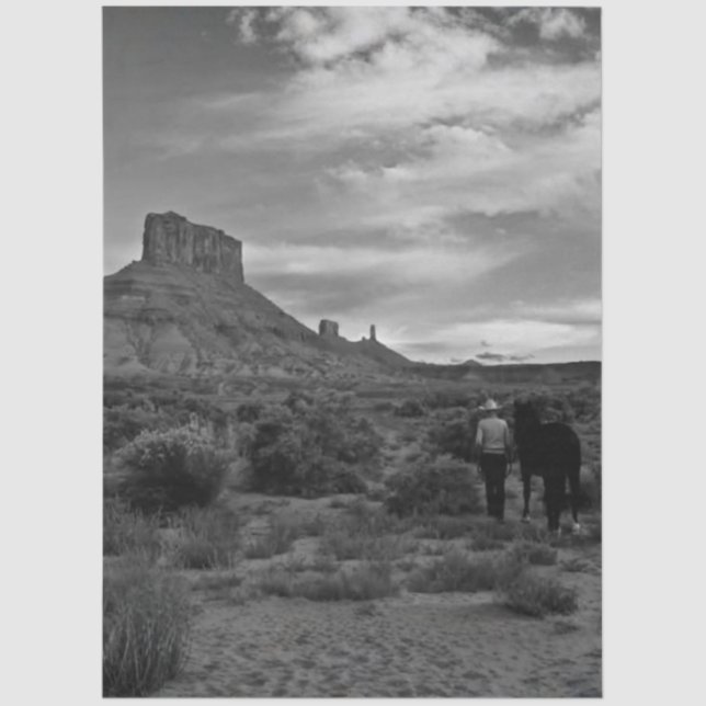 Decoupage Western Solitude Lisa Chappell Tissue Paper (Front)