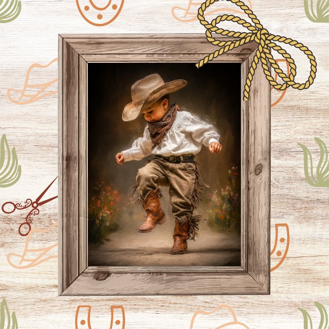 Decoupage Western Whimsy Child Dancing Prairie  Tissue Paper (Creator Uploaded)