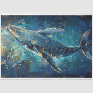 Decoupage Whale of the Ocean  Tissue Paper