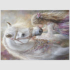 Decoupage Whimsical Adorned Horse & Child 