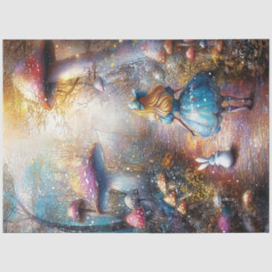 Decoupage Whimsical AI Little Blonde Adventures  Tissue Paper