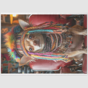 Decoupage Whimsical Chihuahua Patchwork at Salon Tissue Paper