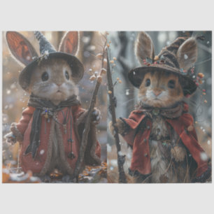Decoupage Whimsical Christmas Mice Tissue Paper