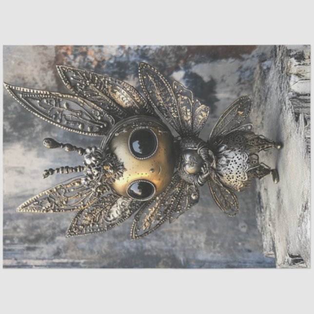 Decoupage Whimsical Fairy Creature Intricate Wings Tissue Paper (Front)