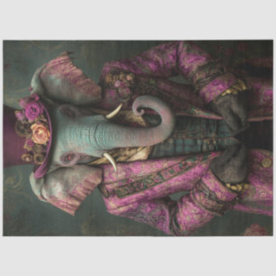 Decoupage Whimsical Fantasy Elephant Steampunk  Tissue Paper