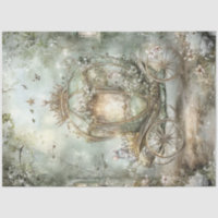 Decoupage Whimsical Fantasy Ornate Carriage & Mice