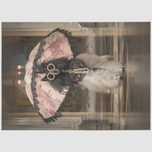 Decoupage Whimsical Fashion Show Standard Poodle Tissue Paper