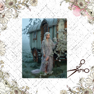 Decoupage Whimsical Gypsy Victorian Wanderer Tissue Paper