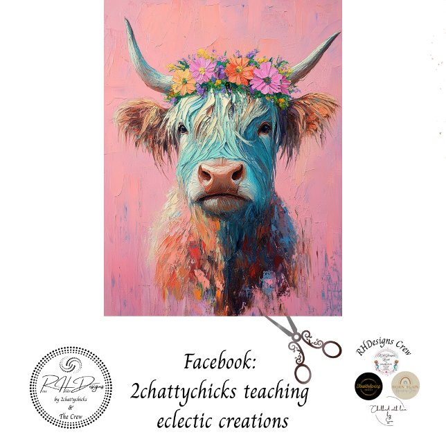 Decoupage Whimsical Highland Bessie Tissue Paper (Creator Uploaded)