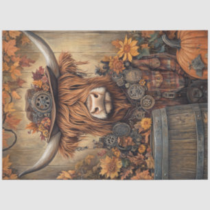 Decoupage Whimsical Highland Halloween Decor Tissue Paper