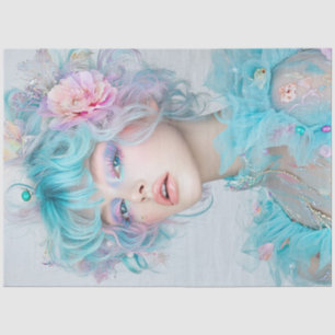 Decoupage Whimsical Lady Sunkissed Style Tissue Paper