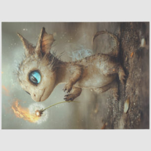 Decoupage Whimsical Magical Mini Dragon Creature Tissue Paper