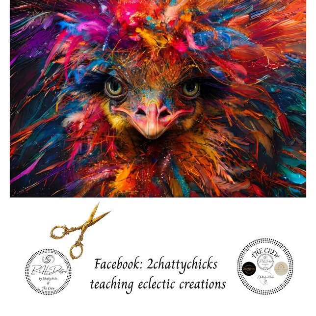 Decoupage Whimsical Ostrich Wackadoodle   Tissue Paper (Creator Uploaded)