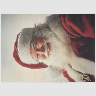 Decoupage Whimsical Santa Real Life Photo Tissue Paper