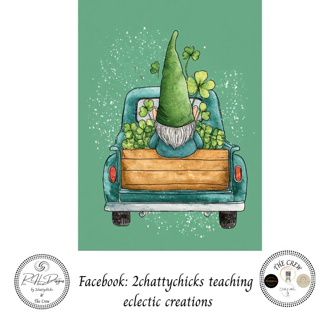 Decoupage Whimsical St. Patrick's Day Gnome  Tissue Paper (Creator Uploaded)